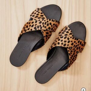 Pony Hair Crossover Sandal